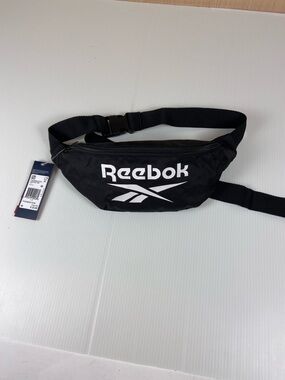 Reebok Black Logo Fanny Pack Belt Bag NWT Unisex